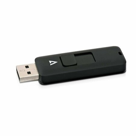 V7 MEMORY 32GB - USB 2.0 Flash Drive with Retractable USB Connector, Black VF232GAR-3N